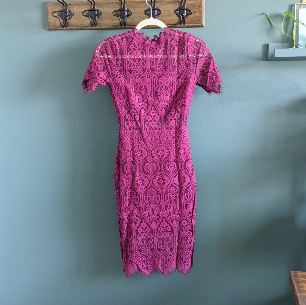 Lulu's lace magenta dress XS